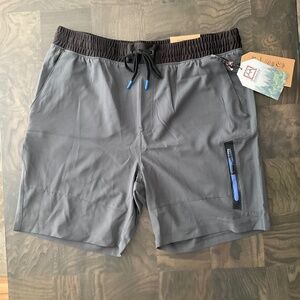 New Avalanche Hiking Shorts Pockets Drawstring Gray/Black Men's L